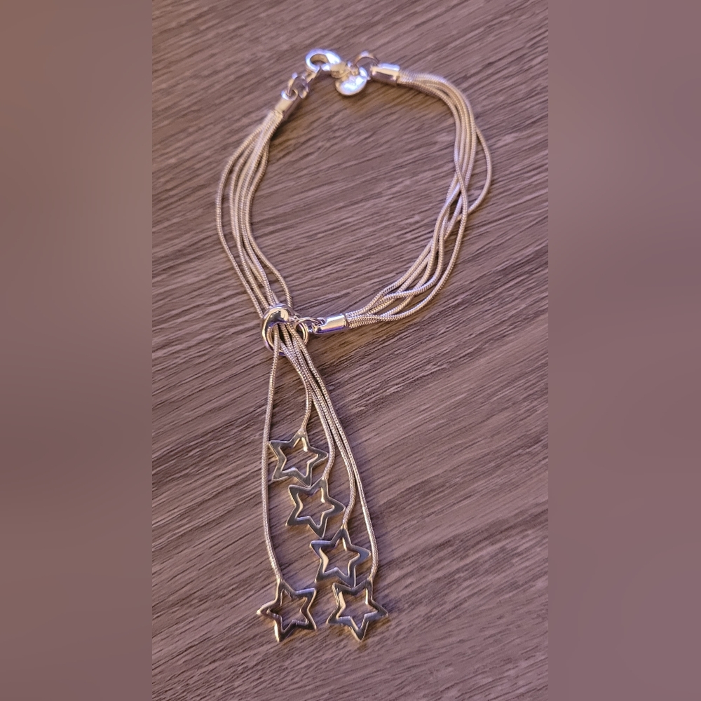 Sterling Silver Adjustable Falling Star Bracelet